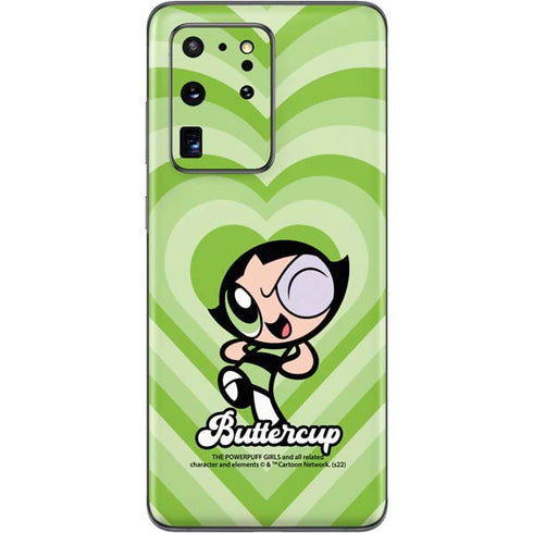 Cartoon Network Powerpuff Girls Buttercup Green Hearts Galaxy S20 Ultra 5G Skin